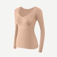 thumbnail image 5 of purcolt Womens Fleece Lined Thermal Shirts Long Sleeve V-Neck Seamless Base Layer Tops Casual Soft Comfort Warm Winter Cold Weather Undershirts, 5 of 6
