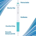 thumbnail image 4 of PILOT Acroball PureWhite Advanced Ink Refillable & Retractable Ball Point Pens with Assorted Accents Fine Point Black Ink 14-Pack (14691), 4 of 5