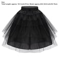 thumbnail image 3 of MSemis Girls Petticoat Tutu Skirt Retro Crinoline Underskirt Bubble Skirt Black One Size, 3 of 5