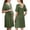 Army Green, variant on Ekouaer Labor and Delivery Gown for Hospital Short Sleeve Maternity Nursing Dress Nightgown with Button Black S