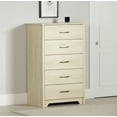 thumbnail image 1 of South Shore Fusion 5-Drawer Chest for Adult, in Bleached Oak, 1 of 12