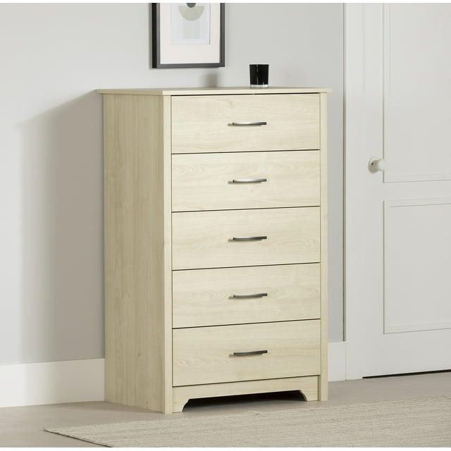 South Shore Fusion 5-Drawer Chest for Adult, in Bleached Oak