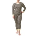 thumbnail image 4 of Fruit of the Loom Women's and Women's Plus Long Underwear 2-Piece Waffle Top and Bottom Thermal Set, Prints, 4 of 14