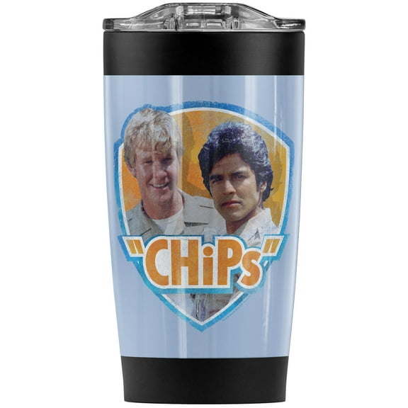 Chips Tv Series/Characters Stainless Steel Tumbler 20 oz Coffee Travel Mug/Cup, Vacuum Insulated & Double Wall with Leakproof Sliding Lid | Great for Hot Drinks and Cold Beverages