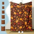 thumbnail image 7 of Summercome Fall Fuzzy Flannel Blanket Maple Leaves Pumpkin Throw Blanket Autumn Leaf Blanket for Thanksgiving Farmhouse Home Chair Sofa Couch Bed, 50"×80", 7 of 7