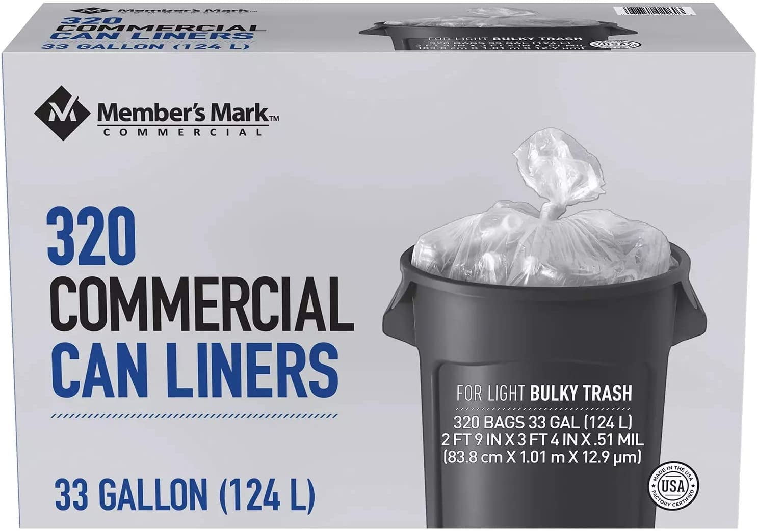 Ruffies 60 Count 33 Gallon Large Trash Bags - Du Bois, PA