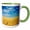 Green/White, variant on 3drose, Canada, Manitoba, Myrtle. Crop Field of Two-row Barley., 11oz Mug