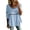 Sky Blue women's boho tops a1, variant on thefmos Women's Fall 3/4 Sleeve Round Neck Embroidery Boho Tops Solid Casual Basic Pullover Tshirt Loose Blouses Trendy Winter Vacation Fashion Clothes, Gray XL