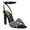 Black, variant on FSJ Women Sexy Pointed Open Toe Crystal High Heels Strap Knot Buckled Ankle Strap Sandals Cocktail Party Dressy Shoes Size 8 Green