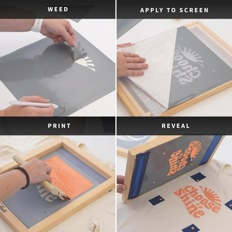 Speedball Beginner Screen Printing Craft Vinyl Kit Use with Cutting Machine  to Easily Print Custom T