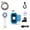 Portable Camping Shower(Night light)Blue A10, variant on Rechargeable Portable Camping Shower Pump, LED Display Outdoor Electric Shower for Hiking Pet and Car Cleaning