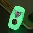thumbnail image 3 of Dual Soft/Jet Flame Windproof Torch Lighter, Glow-in-the-Dark Geometric Lighter for Men's Gift, Refillable Butane Lighters, 3 of 4