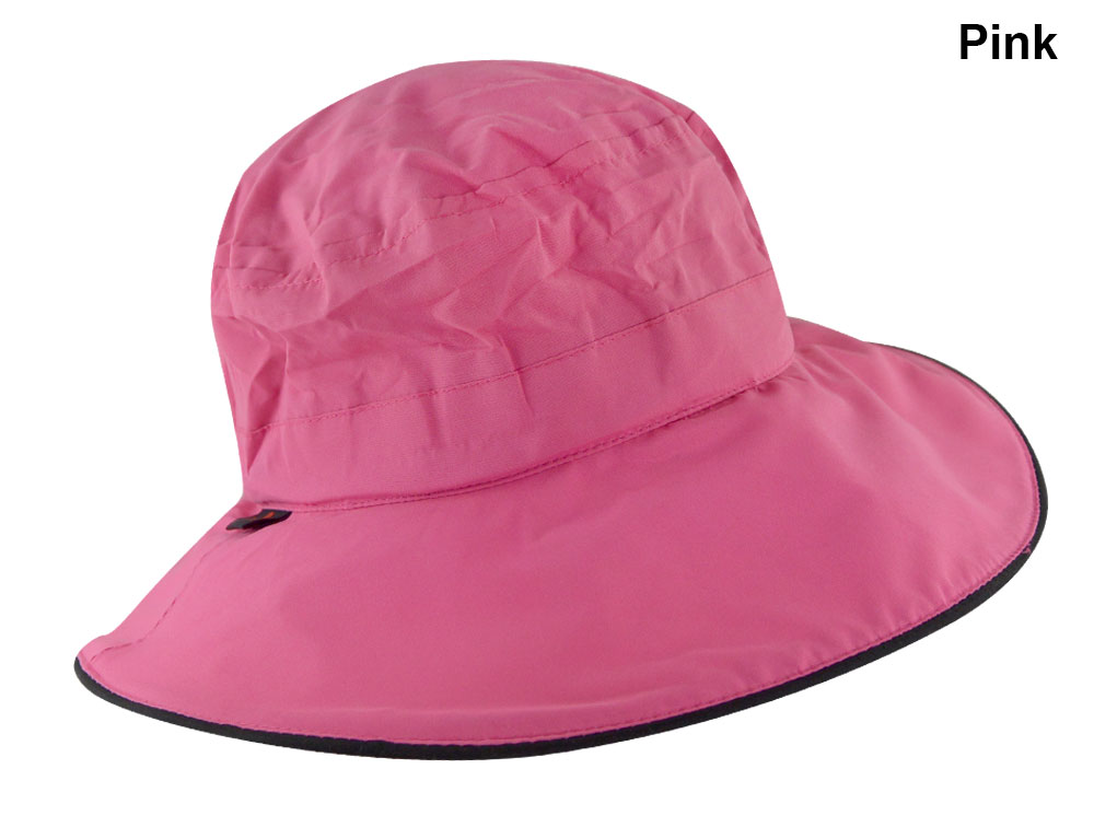 Weather Apparel 58008064 Golf Hat, One Size Pink with Black Trim