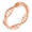 Rose Gold, variant on DNA Helix Ring Stainless Steel Science Statement Ring, Double Helix Biology Gift for Science Lovers, STEM Students, Lab Workers, US Sizes 5-10