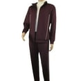 thumbnail image 6 of Men's Monte Carlo Turkey Jogging Suit 2pc Jump Set Stretchable 95164 Burgundy, 6 of 11