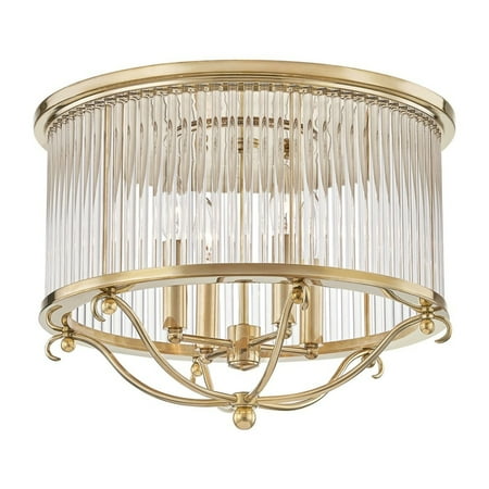 

4 Light Semi Flush Mount 19 inches Wide By 12.75 inches High-Aged Brass Finish Bailey Street Home 116-Bel-4412708