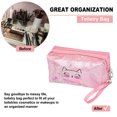 thumbnail image 3 of Sequin Print Monogram Makeup Bag Cartoon Cosmetics Toiletry Travel Organizer Bag, 3 of 5