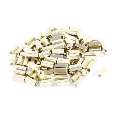 

Unique Bargains 100Pcs Hex Nut Brass Standoff Spacer M3x10mm Female to Female