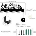 thumbnail image 4 of Tennis Medal Holder Competition Medal Hanger Display Rack Sports Hanging Athlete Awards Iron Wall Mount Decor with 20 Hooks for Badge Swimming Gymnastics Medalist Black 15.7x5.9Inch, 4 of 7