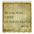 thumbnail image 3 of Ambesonne Best Friend Shower Curtain, Euripides Sayings Art, 69"Wx84"L, Pale Yellow Green Khaki, 3 of 3