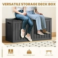 thumbnail image 6 of Bifanuo 80 Gallon Deck Box Lockable Resin Outdoor Storage Box waterproof Outdoor Container for Patio Furniture Cushions, Pillow, 6 of 10