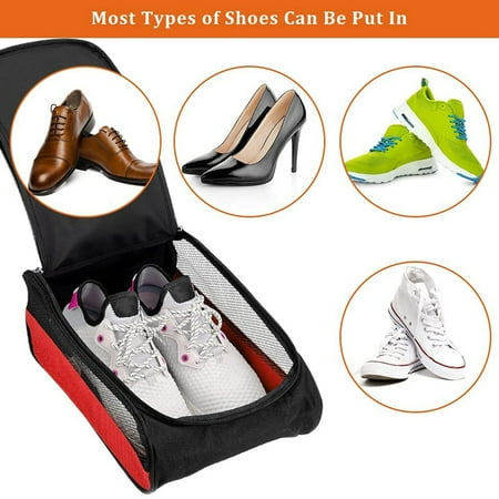 

Golf Shoe Bag Zippered Golf Shoes Storage Bag Golf Shoes Travel Bag for Men Women with Top-Handle Shoe Bag Red