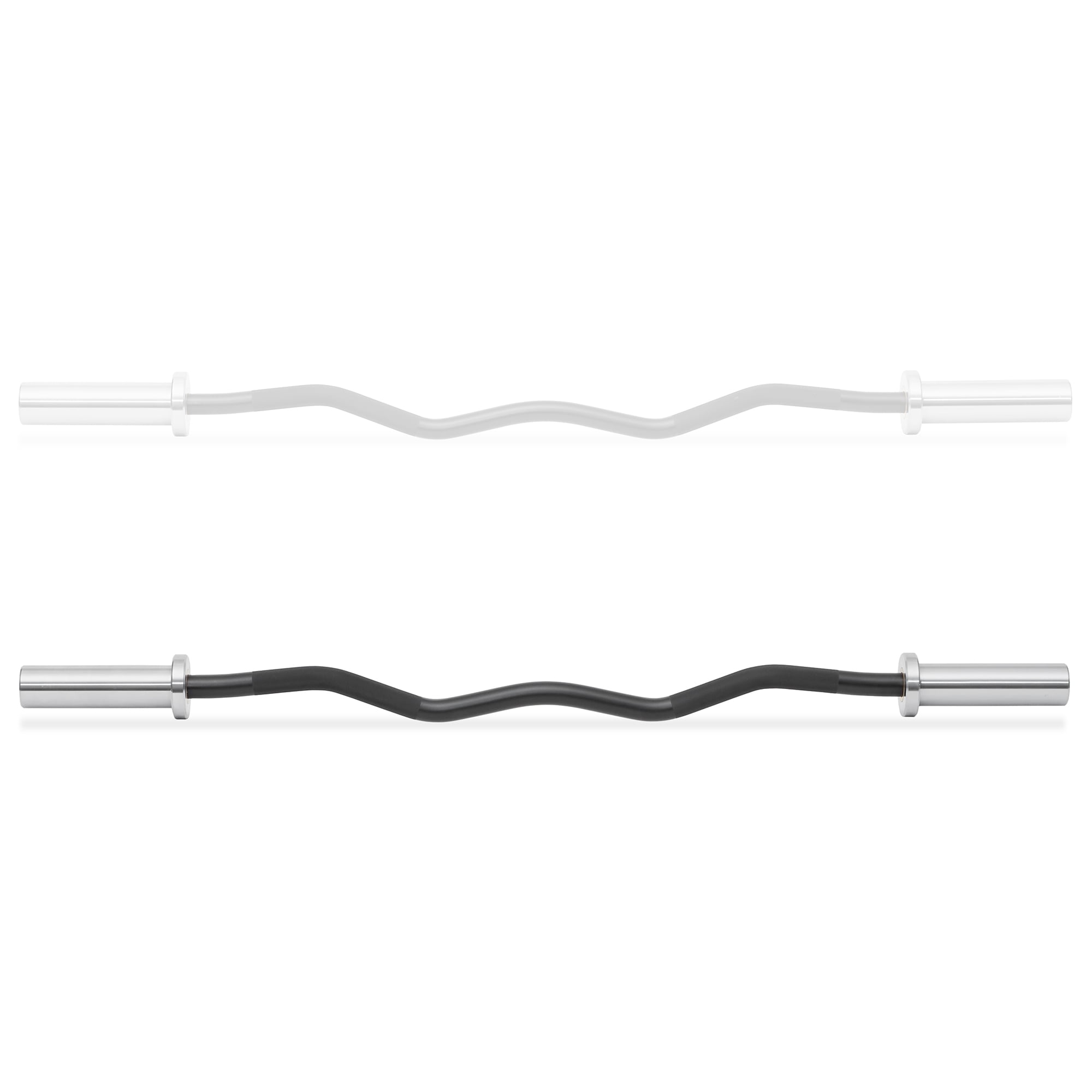 Philosophy Gym 47" EZ Curl Olympic Barbell - 8.5KG 25mm Grip 400LB Capacity 4 Needle Bearing 2" Weightlifting Bar