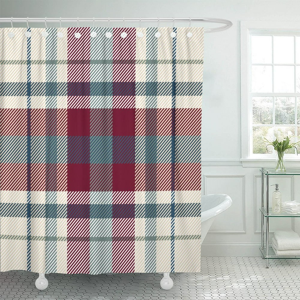 PKNMT Red Check Tartan Plaid Christmas Pattern Rustic Vintage Madras