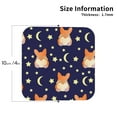 thumbnail image 3 of Bingfone Vintage Corgi Lying With Moons And Stars Leather Drinks Coasters With Set Of 6,Suitable For Home Kitchen,Coffee Cup Coasters Home Gift, 3 of 9