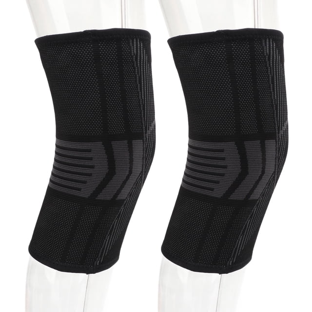 Un par de Rodilleras Soporte de Punto de Nailon Negro Transpirable Rodillera Elástica para Deportes de Fitness ANGGREK Otros