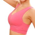 thumbnail image 1 of Greeniant Mujeres Wirefree Seamless Sexy Sport Bra Girl Transpirable Push Up Yoga Running Top Uniforme atlético Melon rojo XXXL, 1 of 6