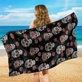thumbnail image 5 of Binienty Floral Skull Car Sweat Towel Seat Cover Breathable Waterproof Bucket Seat Cover For Car Van Suv Truck Auto Interior Accessories for Women Girly, 5 of 8
