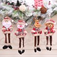 thumbnail image 3 of Muñeco de Navidad de Papá Noel, adornos navideños para el hogar, adornos navideños de alce, decoración del árbol de Navidad, regalos de Navidad Natal 2023, 3 of 4