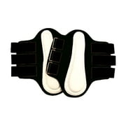 Intrepid International Splint Boots with White Leather Patches, Large, Black