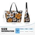 thumbnail image 4 of Balery Yellow White Daisy Pattern Beach Travel Bag - Water-Resistant, Large Capacity Lightweight Tote with 7 Pockets for Women and Men - Perfect for Beach, Pool, Gym, and Travel, 4 of 7