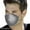 Gray, variant on Fnochy Room Decoer Adult's Silicone Mask Color Reusable Ear Hook Size + 5 Filte