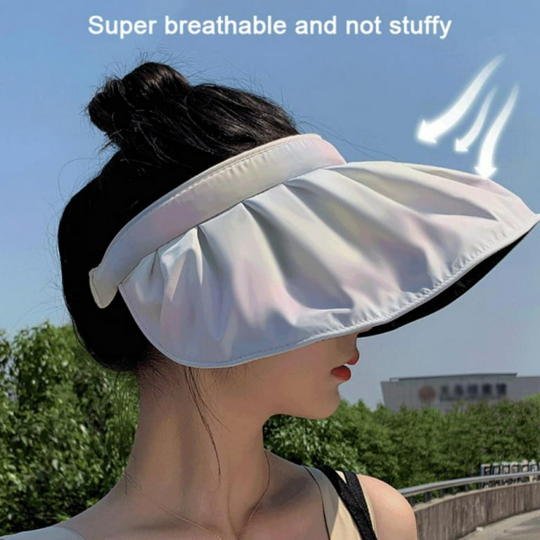 Women's Large Brim Sunscreen Hat, Womens Visors for Summer No Headache