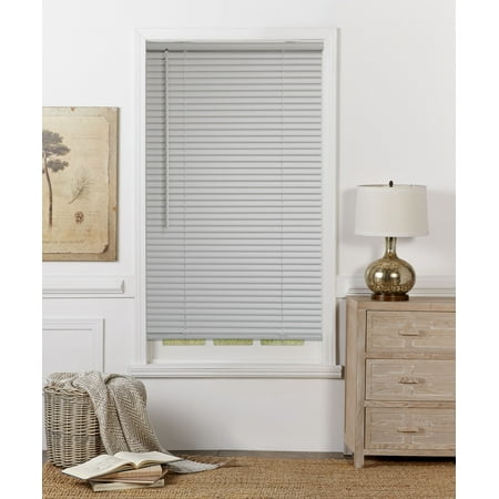 Mainstays 1 in. Cordless  Room Darkening Vinyl Blind  Gray  34 W x 64 L