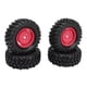 thumbnail image 2 of 4PCS RC Neumáticos de rueda Reemplazo de neumáticos de goma para vehículos de escalada Coche todoterreno 96 mm de diámetro Rojo YUNYI BRAND  Deportes, 2 of 8