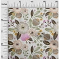 thumbnail image 2 of oneOone Viscose Chiffon Light Brown Fabric Floral Watercolor Craft Projects Decor Fabric Printed By The Yard 42 Inch Wide, 2 of 4
