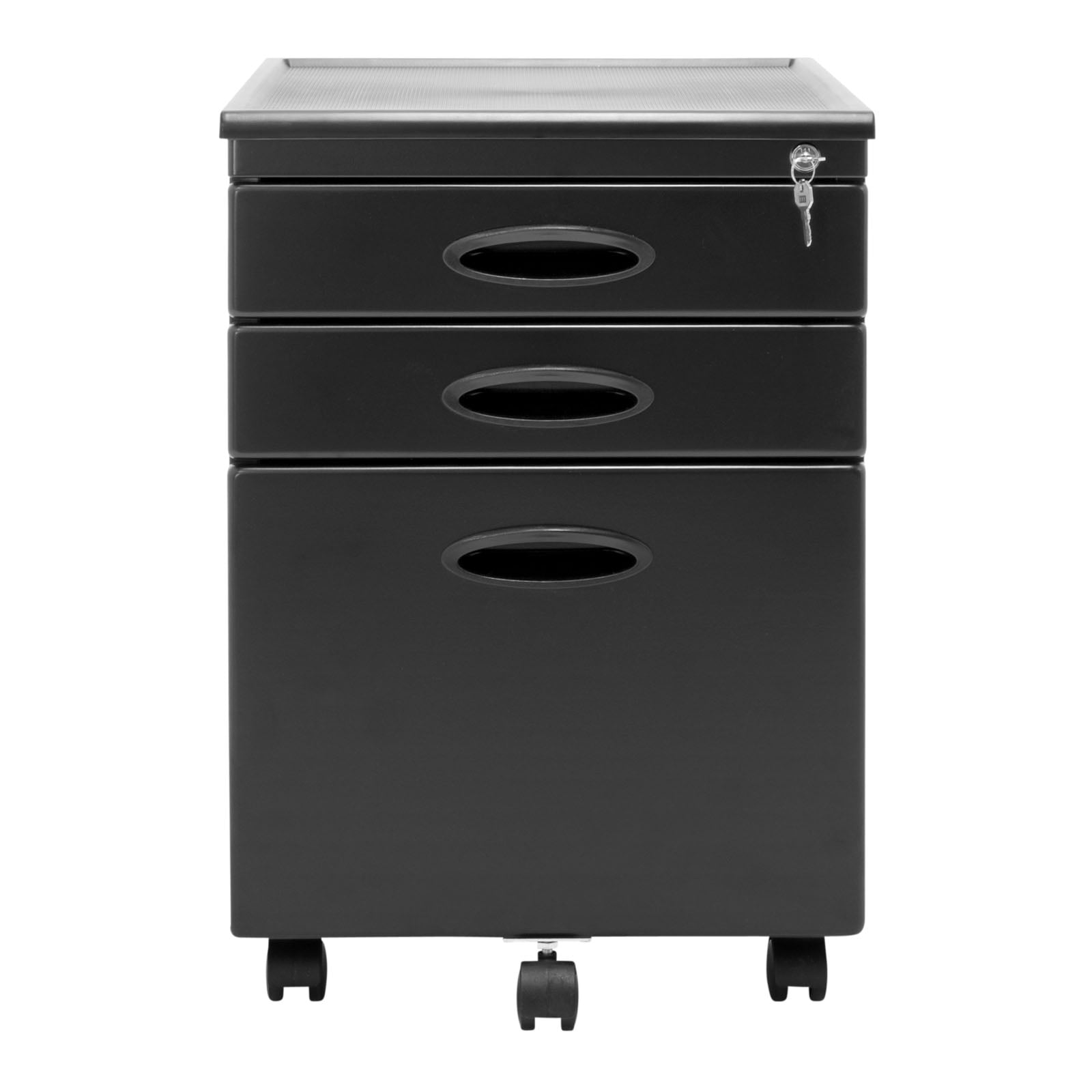Calico Designs Home Office Furniture Storage 3 Drawer Mobile File Cabinet Black