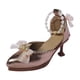 thumbnail image 5 of Zapatos de tacón alto a escala 1:4 para muñecas, accesorios hechos a mano para disfraces infantiles. Champán, 5 of 9
