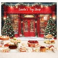 thumbnail image 4 of 7 x 5 ft Red Christmas Photo Backdrop Santa's Toy Shop Photography Background Xmas Tree Gift Snow Window Store Backdrop Christmas Wall Decoration Winter Gift Background Photo Booth, 4 of 5