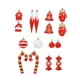 thumbnail image 5 of 16x Bolas de Navidad Adornos navideños decorativos Adornos de invierno Mini decoraciones Adornos de bolas de de Navidad Colgantes pequeños de Rojo, 5 of 8