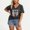 Gray, variant on Plus Size Tops for Women Western Vintage Cowgirl Graphic Short Sleeve V-Neck T Shirts 2025 Summer Trendy Casual Basic Tees Black XXL