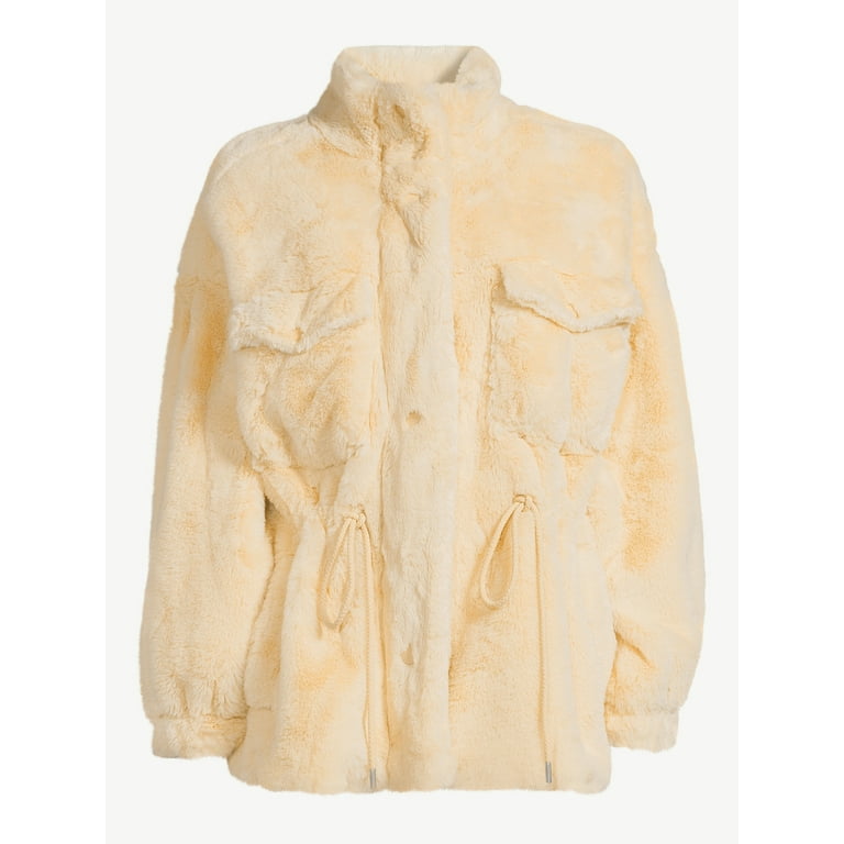 Fur waist shop jacket