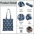 thumbnail image 3 of Sac Fourre-Tout en Toile Rayé Hippie – Sac de Courses Rétro Esthétique Réutilisable, 3 of 6