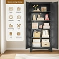 thumbnail image 5 of Large Metal Kitchen Pantry Cabinet with Adjustable Shelves - Freestanding Kitchen Storage Cabinet for Dining Room,Livingroom Bathroom, Hallway, Workshop, Office, 5 of 14