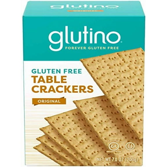 Glutino, Gluten Free Table Crackers 7 Oz (pack of 3)