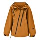 thumbnail image 4 of Gibobby Abrigos talla grande Chaqueta unisex de color sólido para escalada en montaña al libre, otoño e invierno, ajuste holgado, ropa de abrigo informal para parejas a de viento (Amarillo, M), 4 of 5